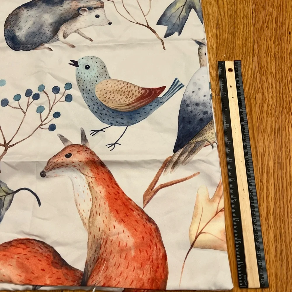 Whimsical Animal birds pillow cover double sided print